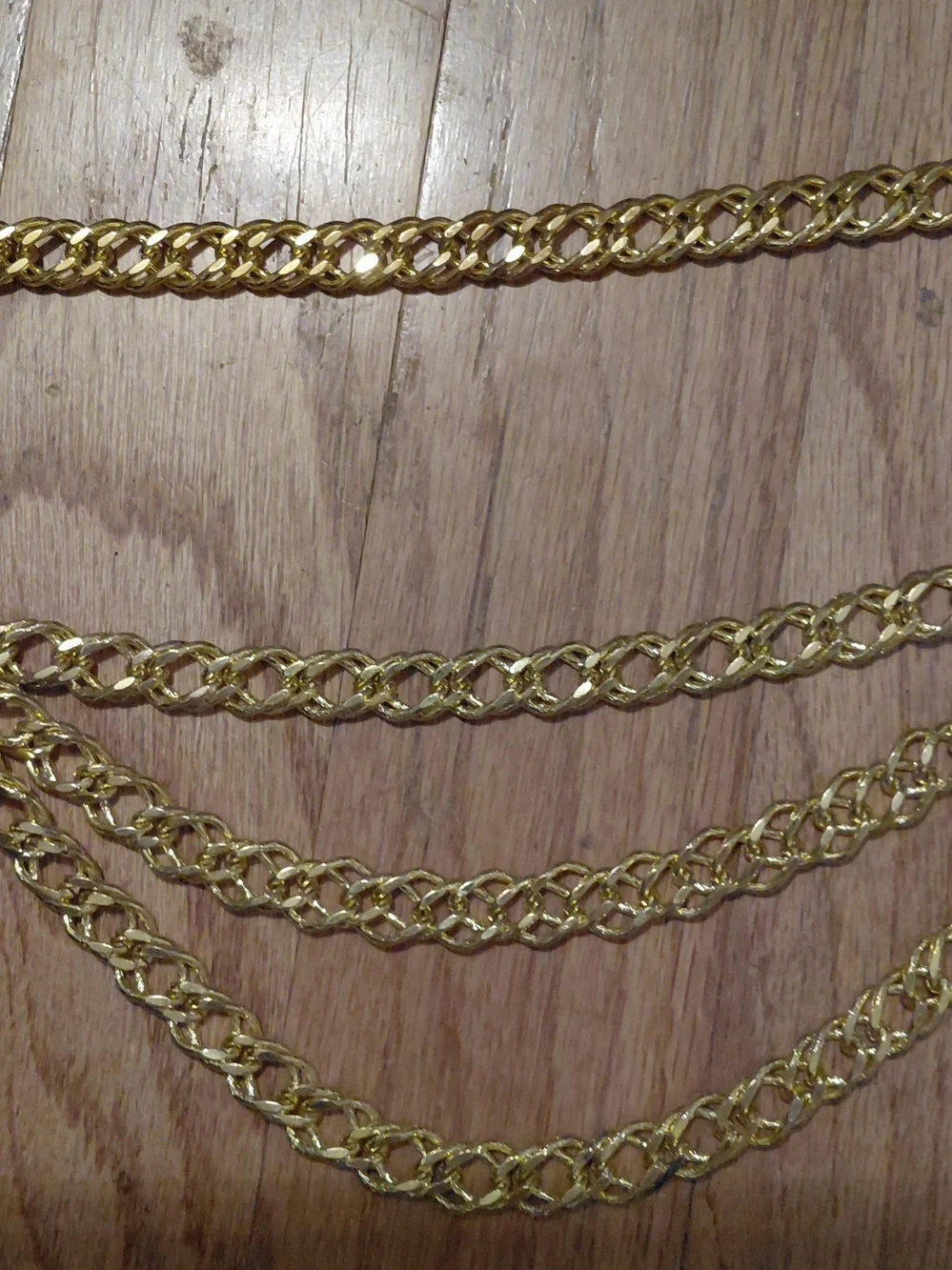 Gold-Tone Multi-Strand Chain  Belt Or Statement Necklace W/Medallion Motifs